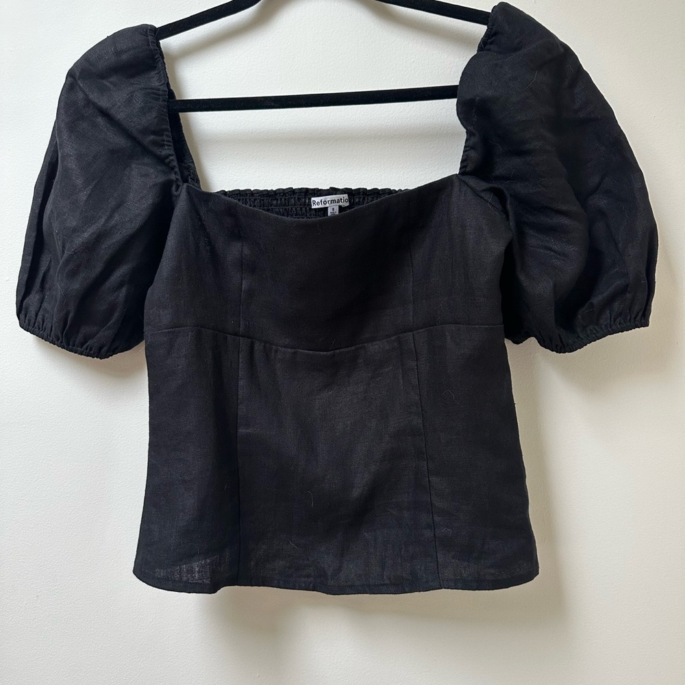 Reformation Arancini Linen top